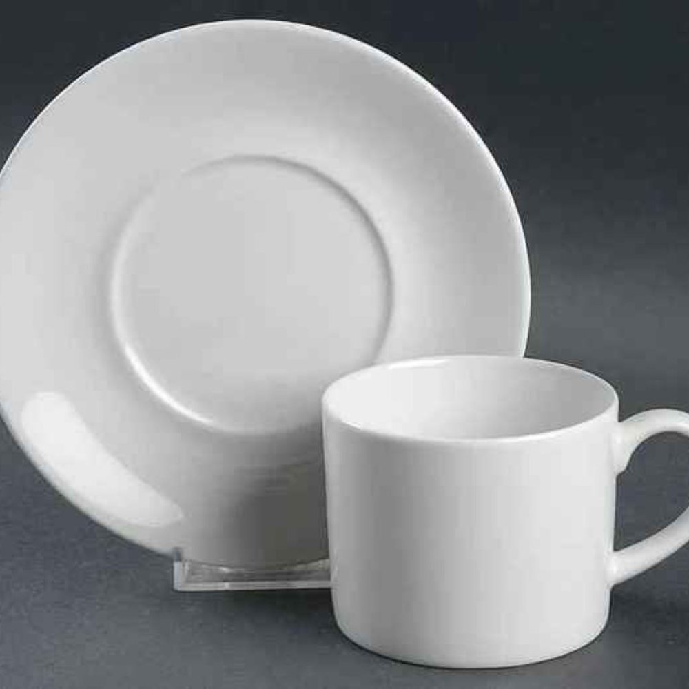 Crate&Barrel White Cup and Saucer Set